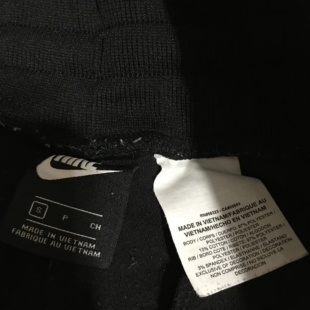 Nike Joggers Mens Small Black White Stripe Athletic Sweatpants